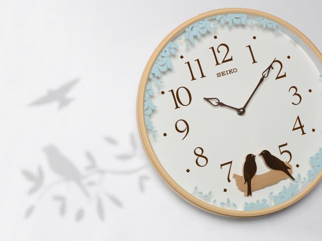 Swinging Bird Pendulum Wall Clock with Wood Effect QXC237Z - Plum Retail