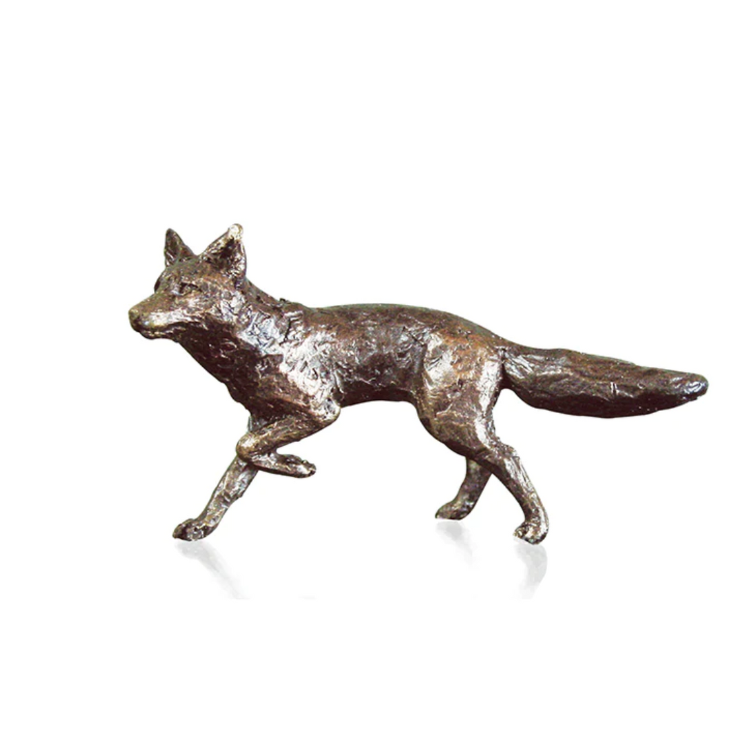 Butler & Peach Miniature Bronze Fox Running
