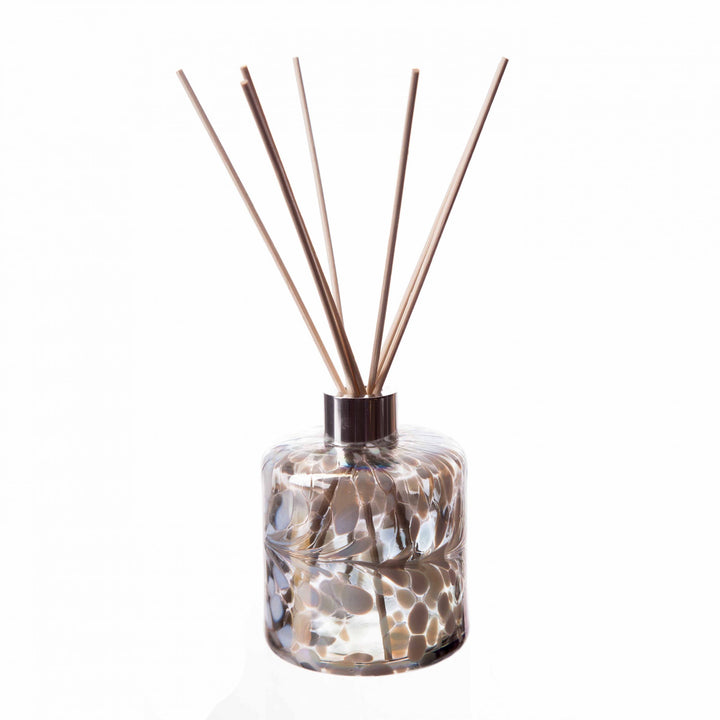 Glass Cylinder Reed Diffuser in Silver & White