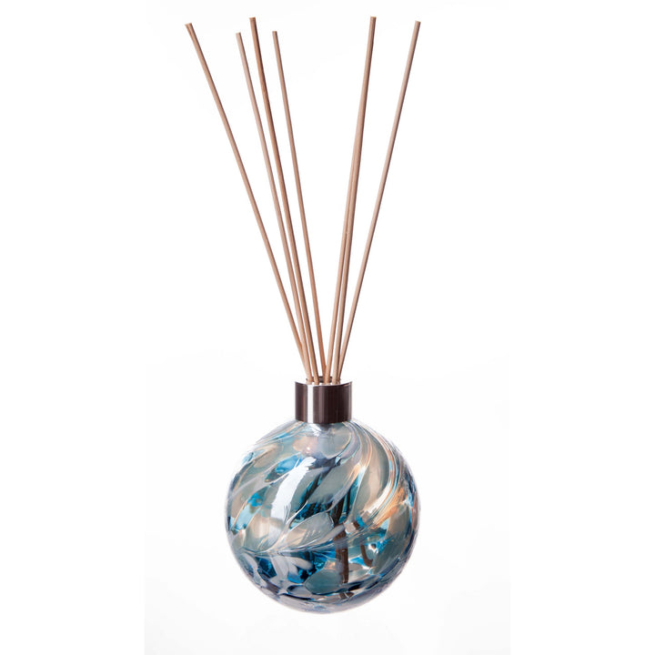 Glass Sphere Reed Diffuser in Turquoise & White