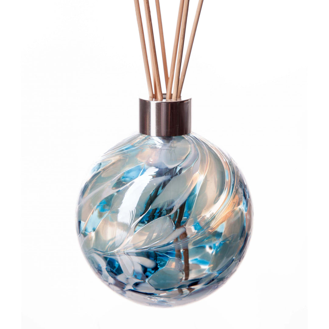 Glass Sphere Reed Diffuser in Turquoise & White