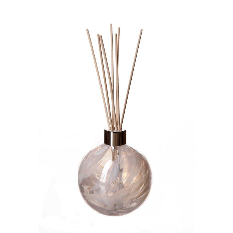 Glass Sphere Reed Diffuser in Pearl White