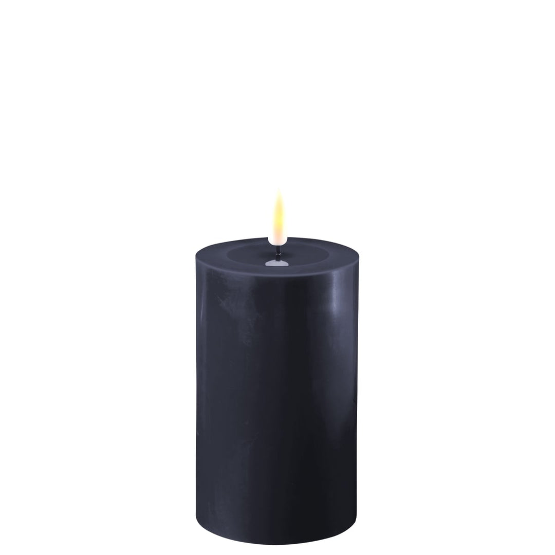 Flameless LED Royal Blue Wax Pillar Candle