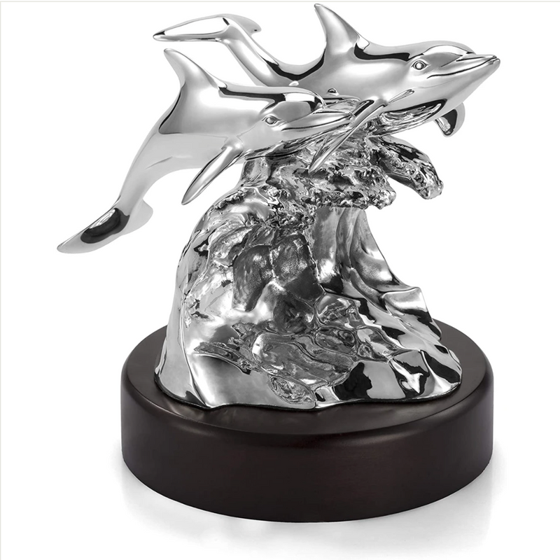 Dolphin Figurine, Sterling Silver - Plum Retail