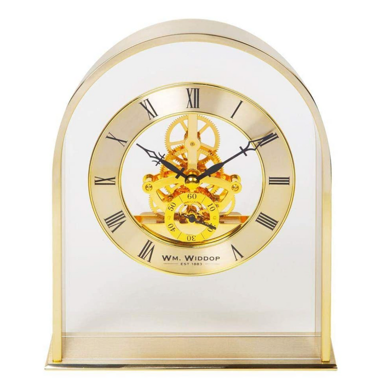 Arch Mantel Clock with Skeleton Movement - Plum Retail