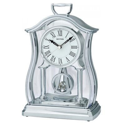 Silver Carriage Clock with Crystals from Swarovski ® - Plum Retail