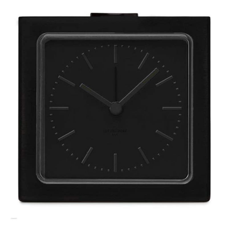 Block Black Mantel Clock