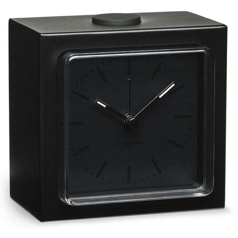 Block Black Mantel Clock