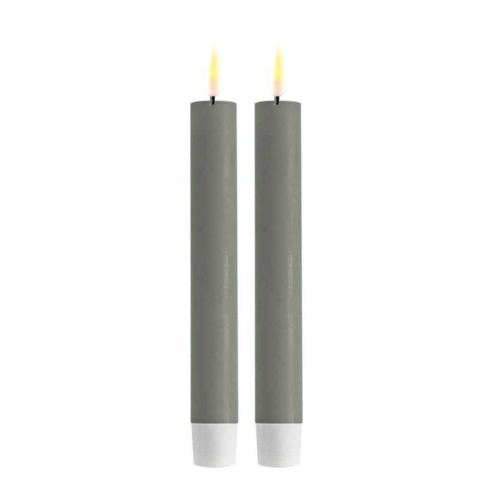 Flameless LED Sage Green Wax Pillar Candle