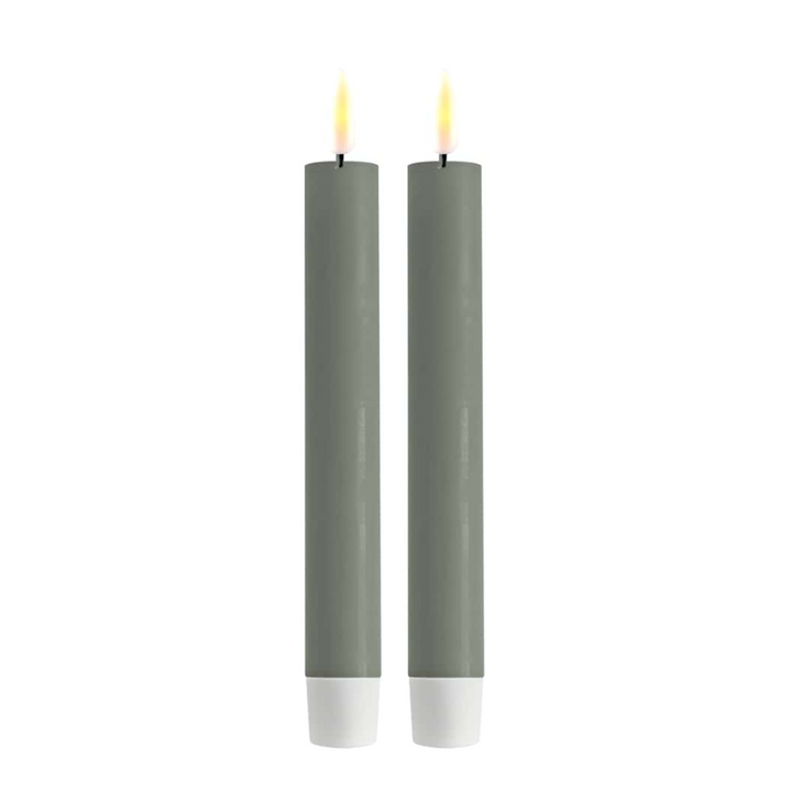 Flameless LED Sage Green Wax Pillar Candle