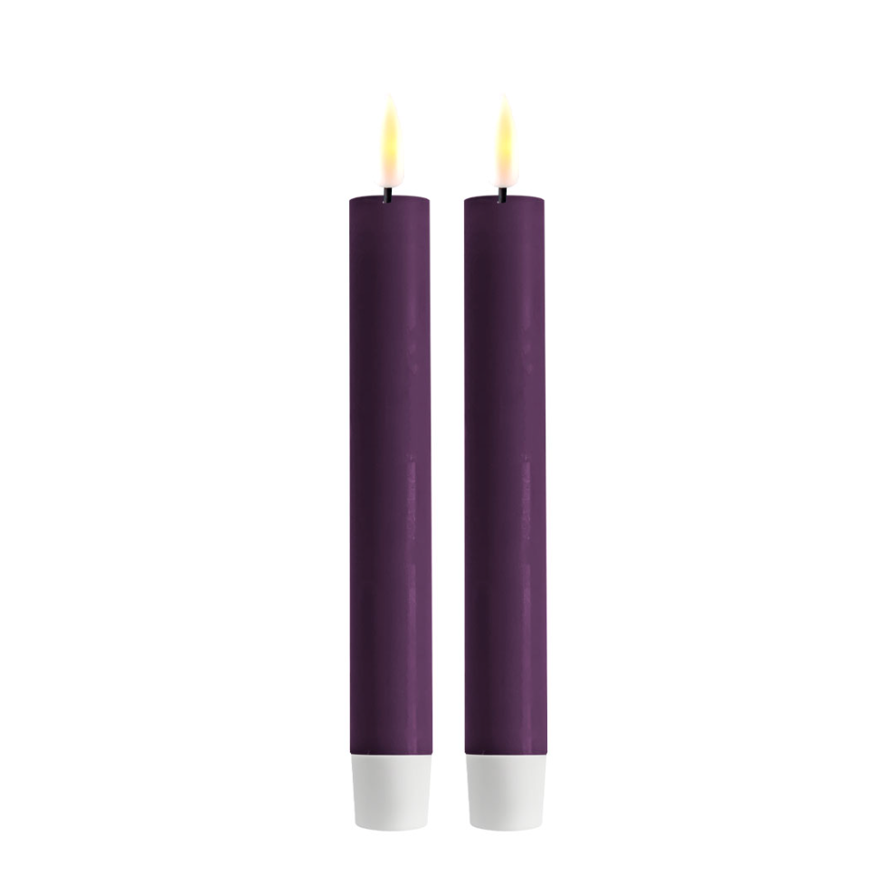 Flameless LED Dark Purple Wax Pillar Candle