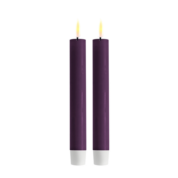 Flameless LED Dark Purple Wax Pillar Candle