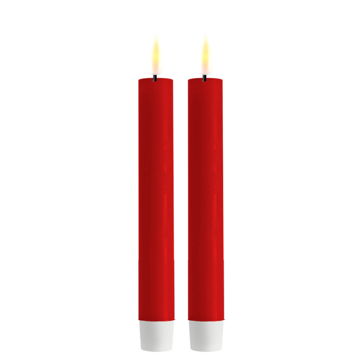 Flameless LED Red Wax Pillar Candle
