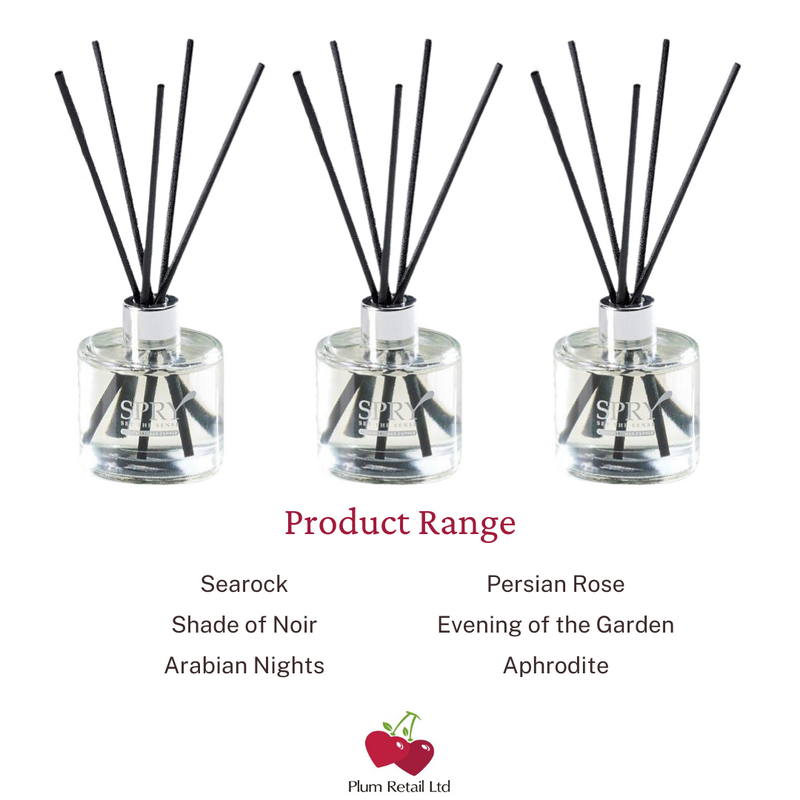 Shades of Noir Enigmatic Musks Clear Reed Diffuser - Plum Retail