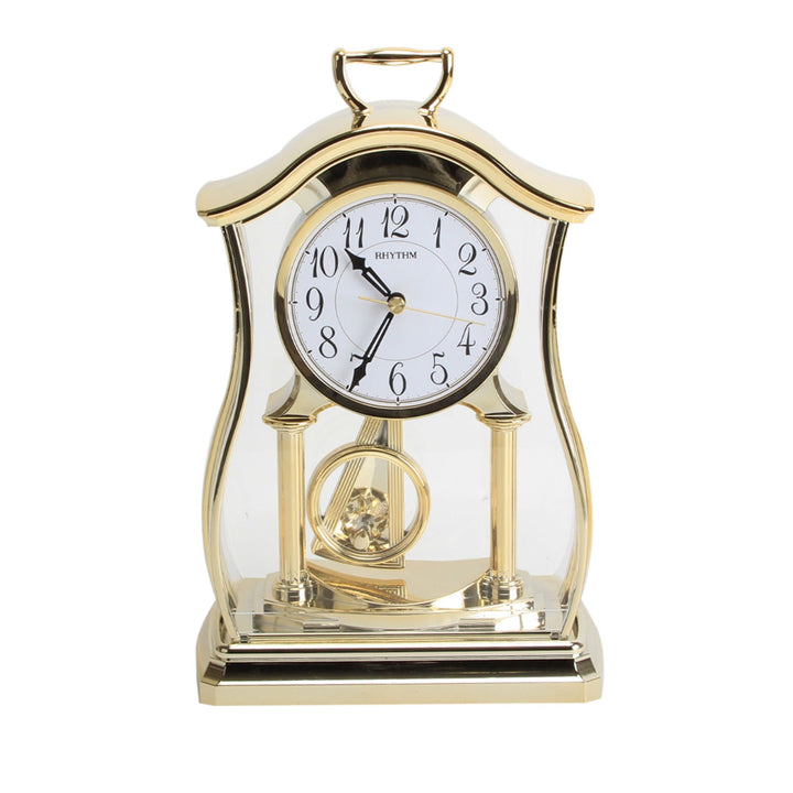 Gold Crystal Mantel Clock with Pendulum