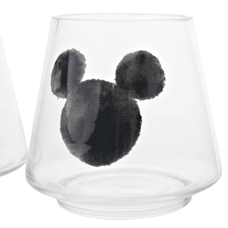 Mickey Mouse Glass Candle Holders - Set of 2