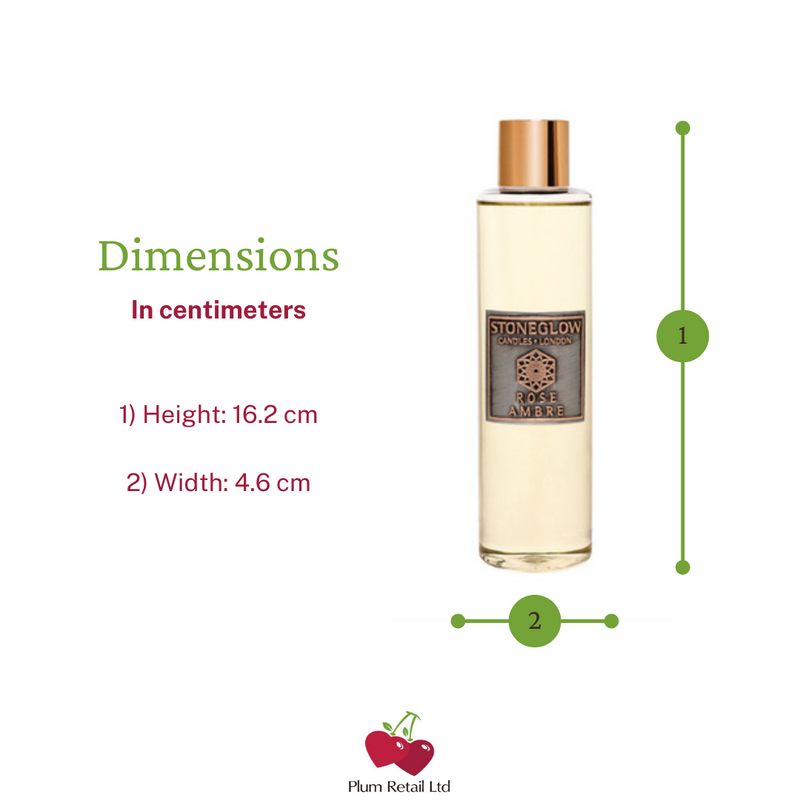 Metallique Collection Rose Ambre Reed Diffuser Refill - Plum Retail