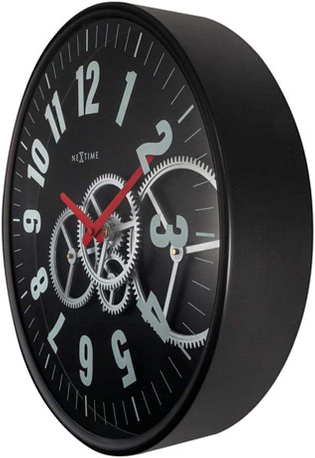 Black Modern Gear Wall Clock