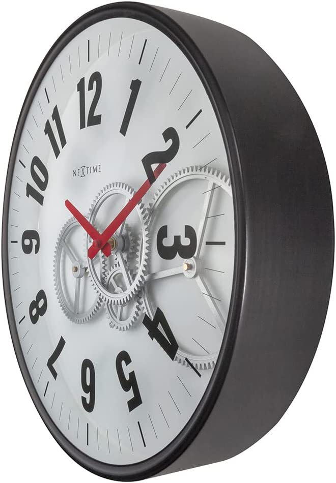 White Modern Gear Wall Clock