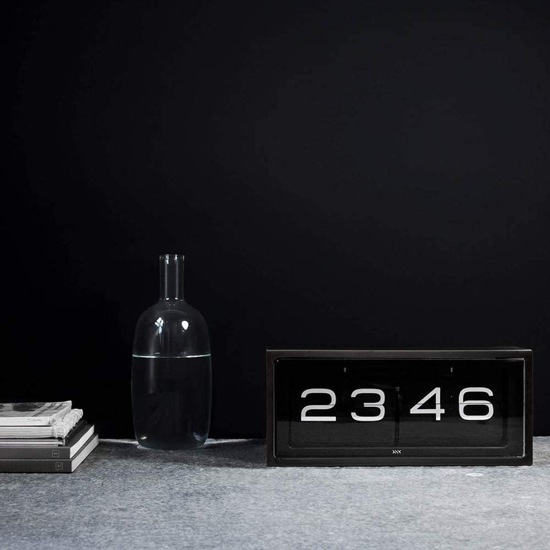 Black Brick Flip Clock for Mantel & Wall