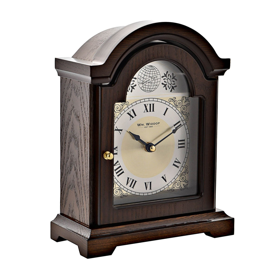 Broken Arch Wooden Mantel Clock