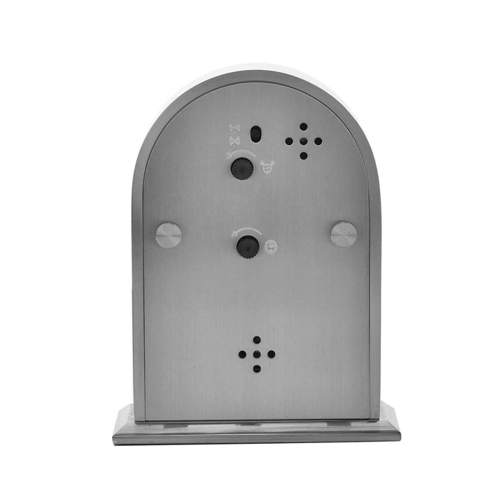 Brushed Aluminium Arched Mantel Clock