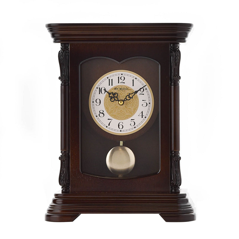 Wooden Mantel Clock with Pendulum