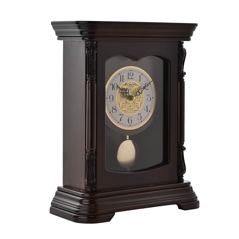 Wooden Mantel Clock with Pendulum