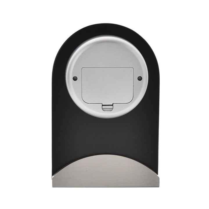 Black Glass & Aluminium Mantel Clock