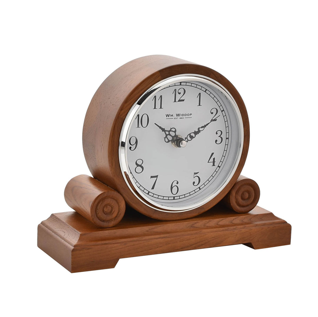 Barrel Mantel Clock, Oak