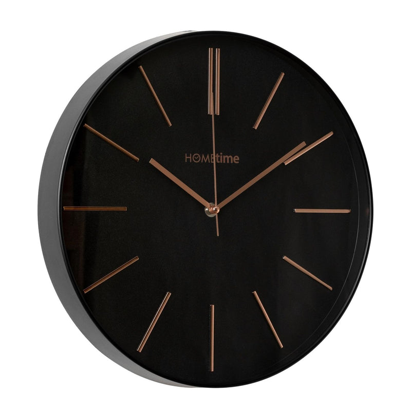 Copper Baton Black Wall Clock